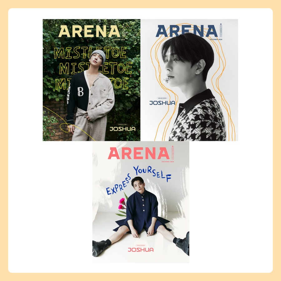 アリーナ オムプラス Arena Homme+ 2024.12 (表紙:SEVENTEENジョシュア) 3種 SET (全3巻)