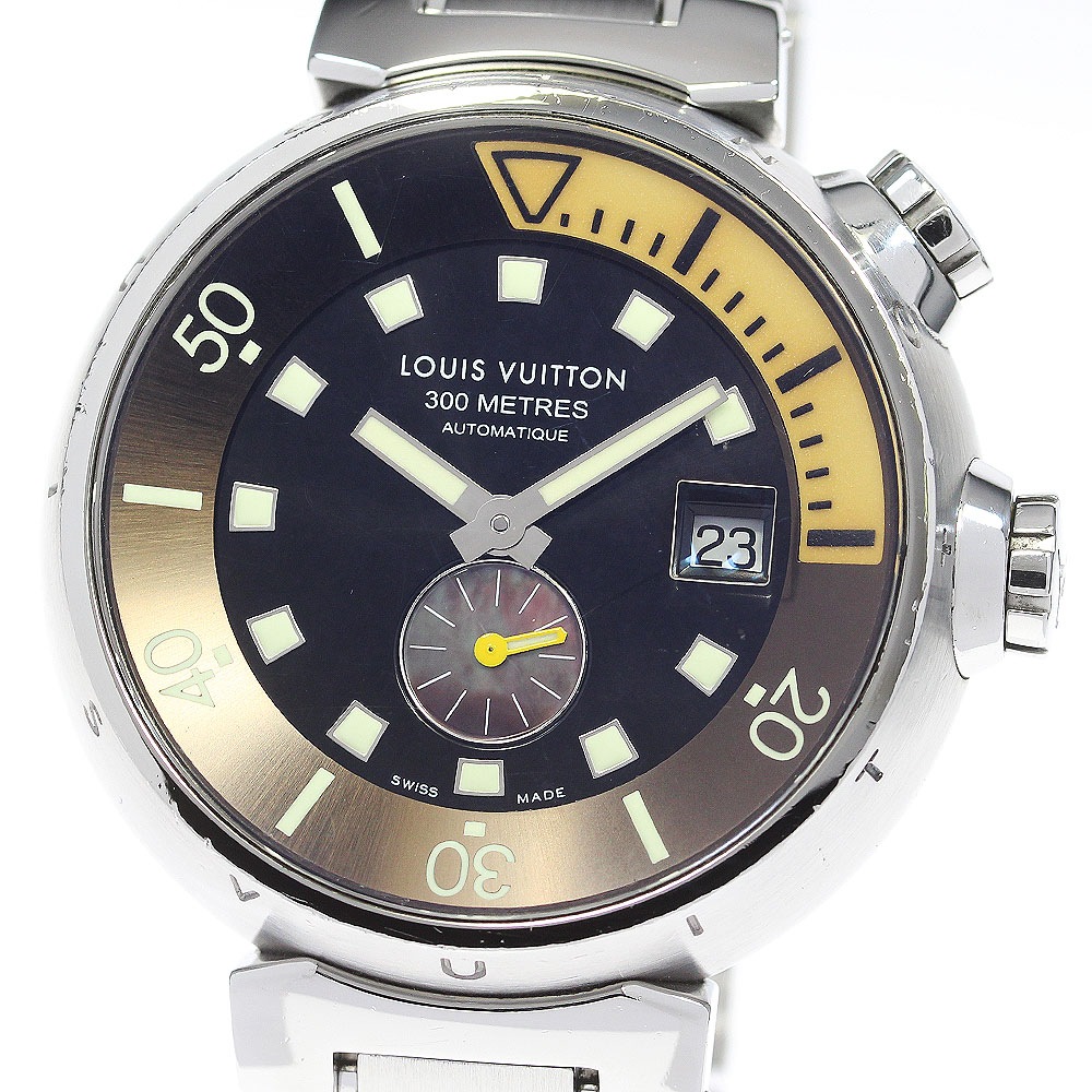 ルイ・ヴィトン LOUIS VUITTON Q1031 タンブール ダイビング デイト 自動巻き メンズ _850231【中古】