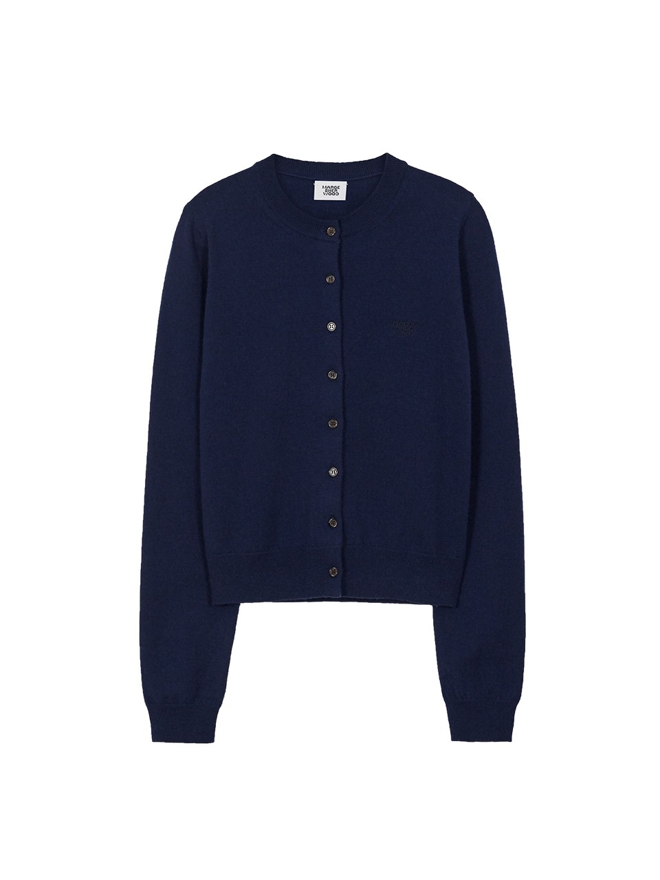 【MARGESHERWOOD】 CREW NECK CARDIGAN : NAVY