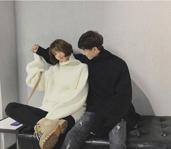 プレゼントとしても大人気 Vネックセーター ペアルックセーター カップルニット セーター レディース