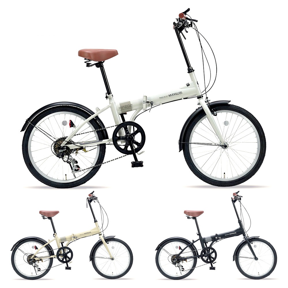 MYPALLAS 折畳自転車 20インチ シマノ６段変速 MF202