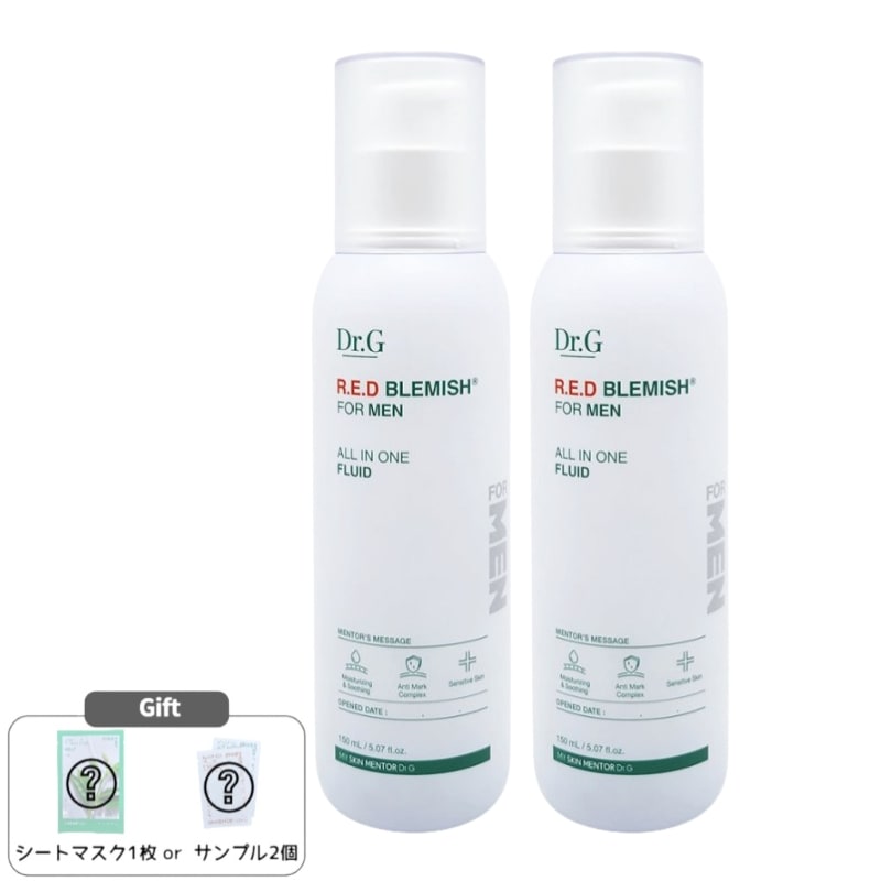 【メンズ用オールインワン】レッドブレミッシュ フォーメン フルイド 150mL×2本セット / 敏感肌向けスキンケア / さっぱり保湿 / 韓国コスメ