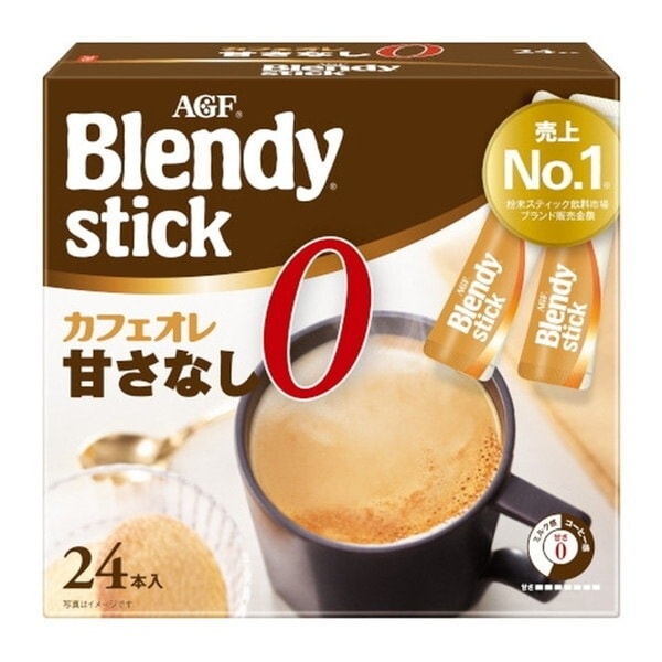 ブレンディ スティック カフェオレ 甘さなし 24本x6 メーカー直送