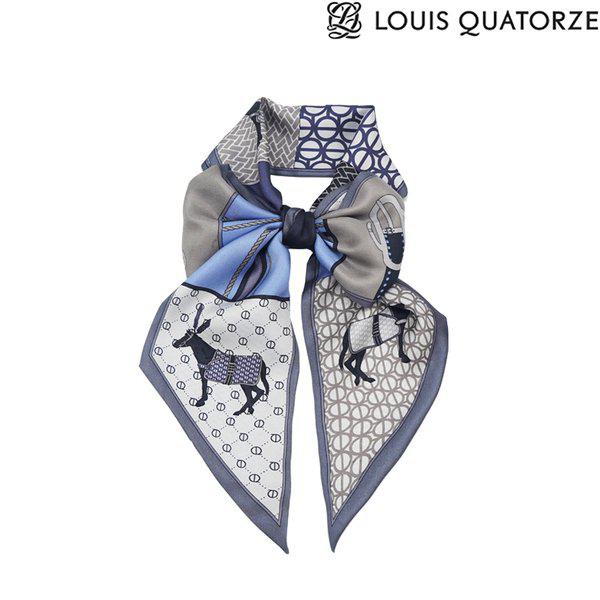 (1BSL175BU) シルクバンドゥスカーフ ブリトンブルー