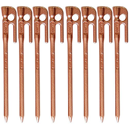 エリッゼ(ELLISSE) 鍛造ペグ エリッゼステーク 28cm ブロンズメッキ 8本セット MK