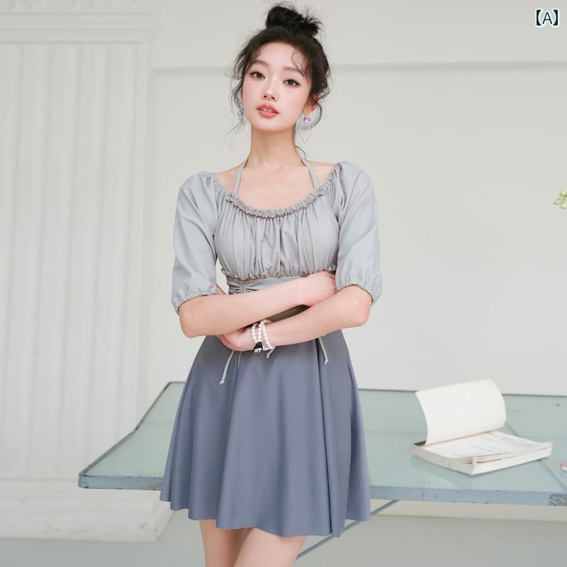 水着 ワンピース スカート 体型カバー レディース 女性用 婦人用 スイムウェア かわいい おしゃれ 温泉 夏 学生 海 プール レジャー