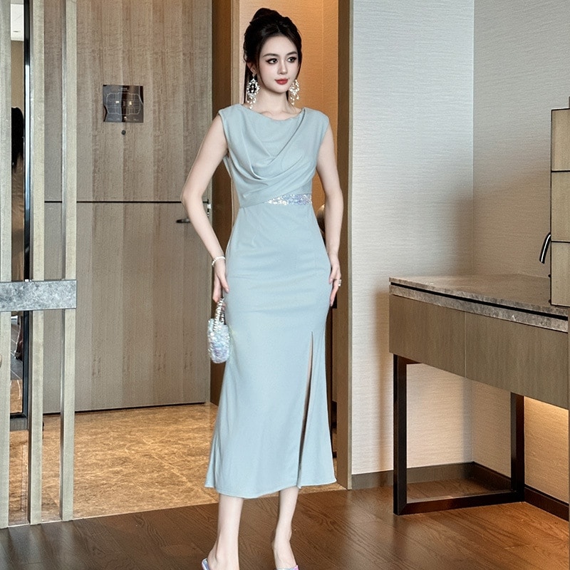 綺麗 気質ロングワンピース 高級感 ドレス 気質 パーティー 大人通勤 同窓会 披露宴 卒業式 結婚式 演奏会 ウェディング フォーマルキャバ