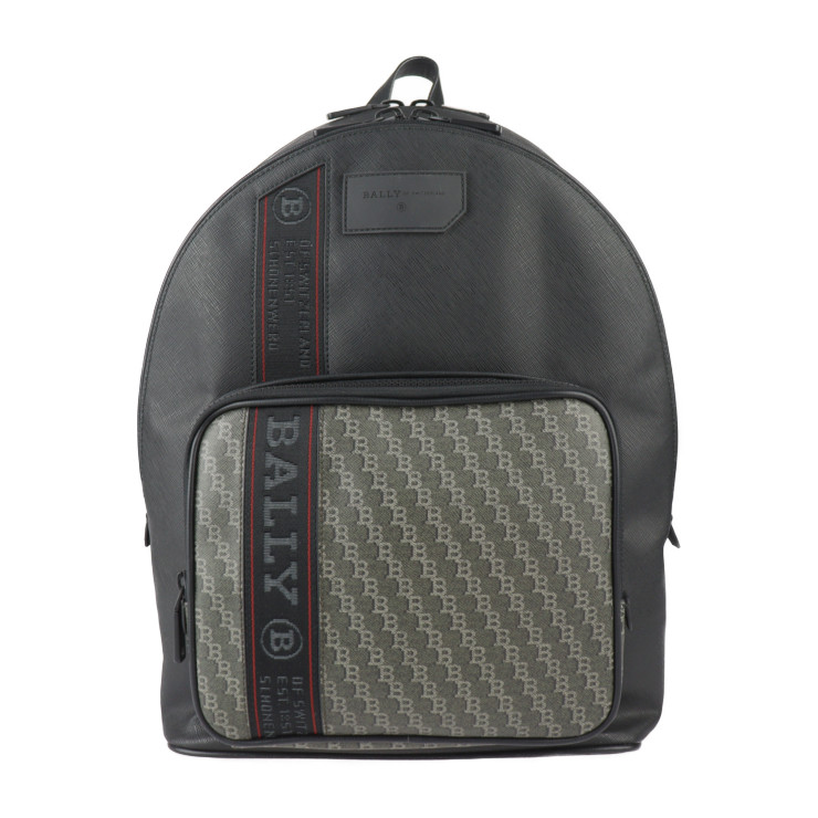 超美品 BALLY バリー リュック・デイパック 6235445 SARKIS.PBB OFF SHORE PVC レザー ブラック バックパック【本物保証】