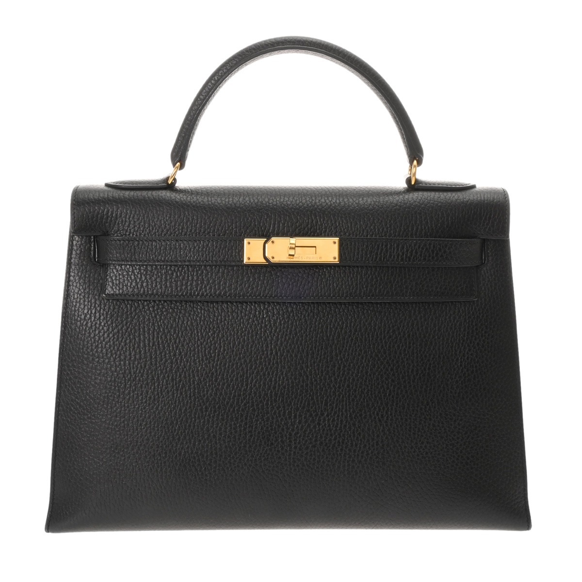 ケリー32 外縫い ブラック A刻印(1997年頃) レディース アルデンヌ 2WAYバッグ Aランク 中古 銀蔵