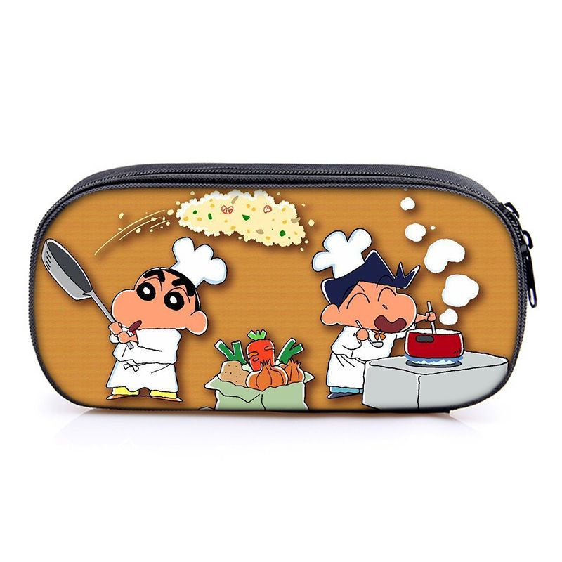 クレヨンしんちゃん筆袋小中学生学習文房具鉛筆ケース個性プリントアニメ収納バッグ防水