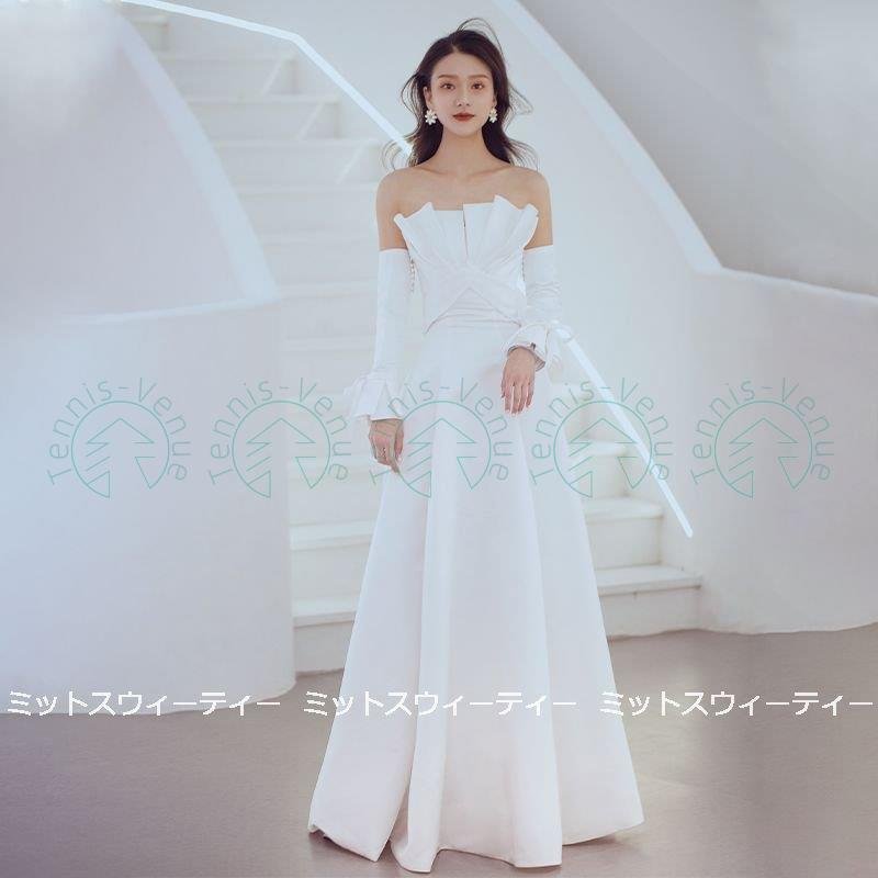 ウェディングドレス 二次会 前撮り 海外挙式 花嫁 フォト オフショルダー 結婚式 ブライダル パー