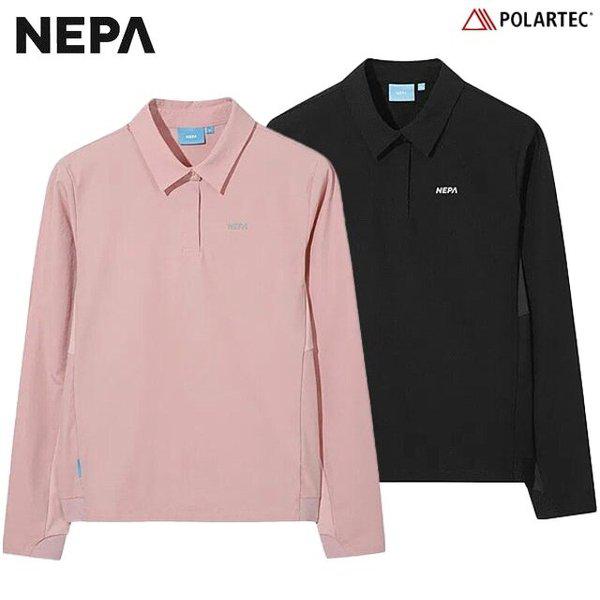 春秋用女性パフォーマンスラップフォレスタポーラテックポロ長袖Tシャツ - 7L65222