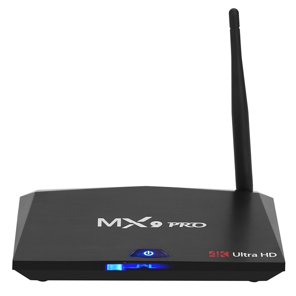 MX9 Pro Android 7.1 TVボックスRK3328クアッドコア64Bit 4G / 32G H.265 UHD 4K VP9 HDR 3DミニPC 2.4G / 5G WiFi Blue