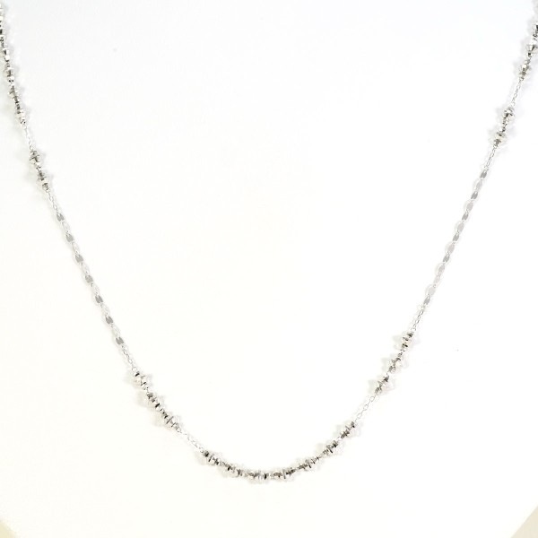 K18 18金 WG ホワイトゴールド ネックレス 総重量約5.4g 約90cm ジュエリー 中古