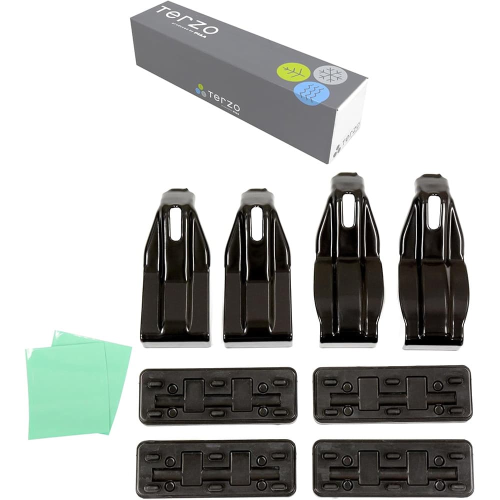 PIAA Terzo(テルッツォ) ルーフキャリア ベースキャリア ホルダー 4個入 ブラック【ホンダ Nワゴン(N-WGN) JH1.2】EH406