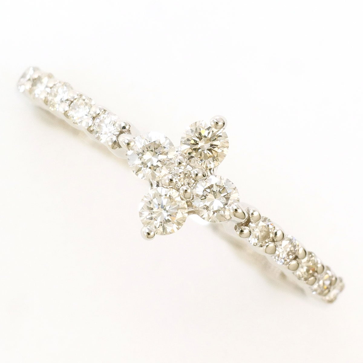 PT900 プラチナ リング・指輪 9号 ダイヤモンド 0.28ct 総重量約1.7g 中古