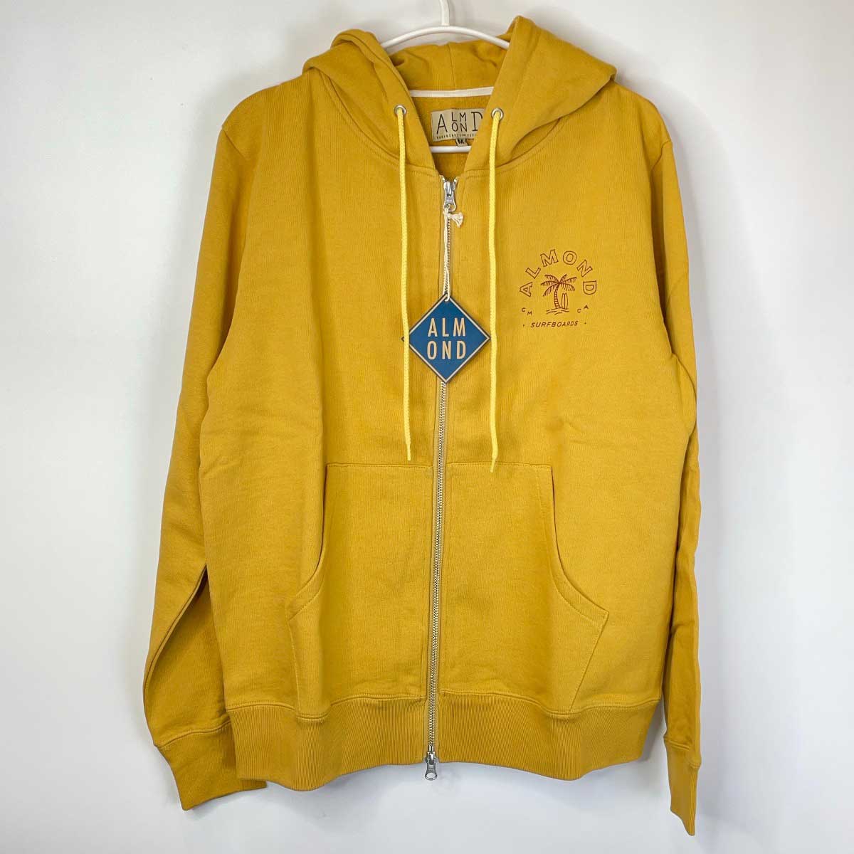【中古・未使用品】Almond Surfboards & Design パラダイス ジップ M マスタード ZH2001W メンズ アーモンドサーフボード ジャケット パーカー フーディ