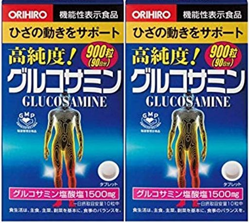 オリヒロ 高純度 グルコサミン・コンドロイチン粒徳用 900粒(90日分) 2個セット