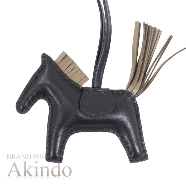 【新品】エルメス ロデオ PM バッグチャーム ブラック 黒 エトゥープ バーキン・ケリー・ピコタンに レザー 本革 馬 HERMES かわいい ブランド 定番 人気 プレゼント ギフト