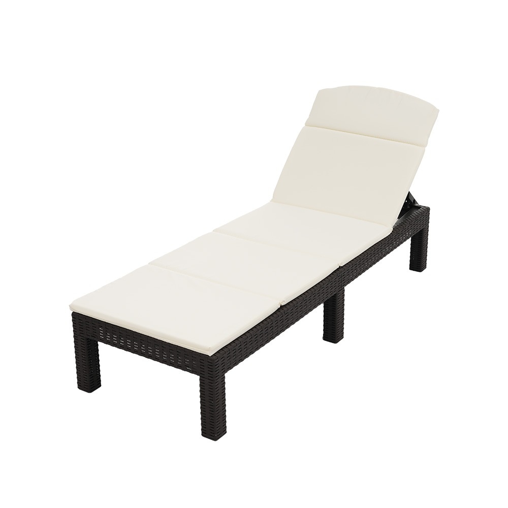 【国内出荷】ガーデンチェア デッキチェア サンベッド ガーデンベッド チェア リクライニング 折り畳み プール ホテル ガーデンチェア 屋外 ４段階調節 ベランダ ラタン調 コンパクト 家具 樹脂 ホ