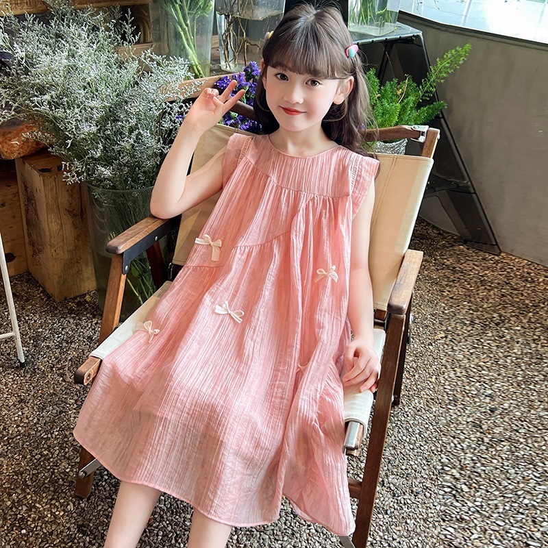 【1つ買うと10つ無料】女の子のドレス2025夏夏2025子供の夏のスカートガールズファッショナブルなプリンセスドレスビッグチルドレンズベストドレスサマー