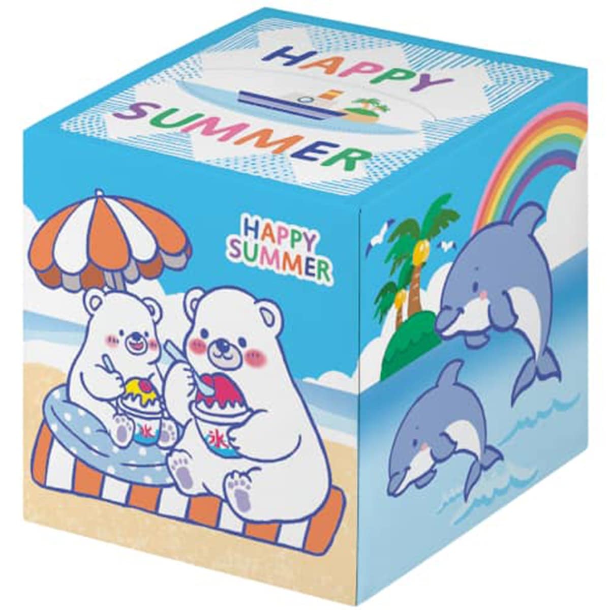 販促用ティッシュ HAPPY SUMMER 70W 50箱