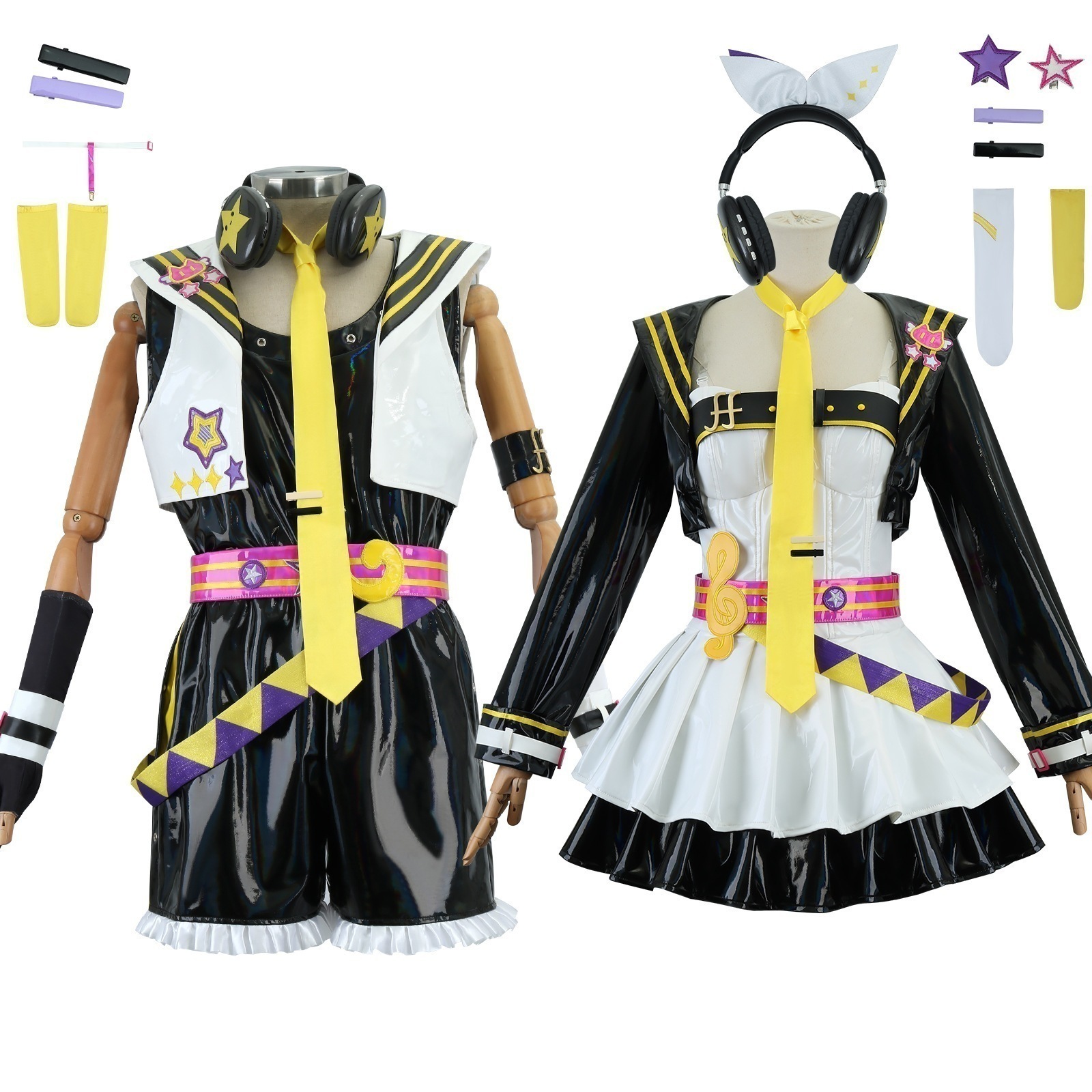 【人気爆売れ】鏡音双子鈴連cos コスプレ コスチューム鏡音鈴鏡音連ニャス走連動コスプレいしょうセット