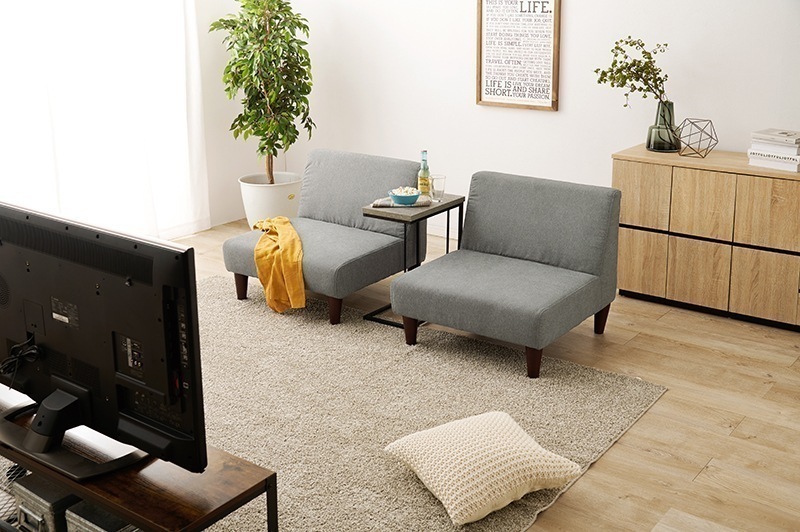 ソファー 2人掛け おしゃれ ナチュラルモダン レトロ ファブリック 二人掛け セパレート レイアウトフリー 1人掛け2点セット