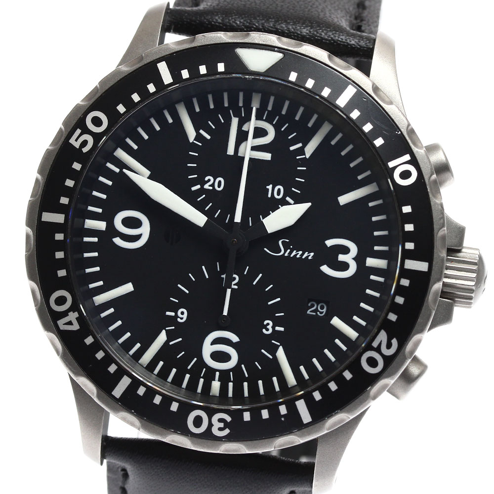 ジン Sinn 757 757 デイト クロノグラフ 自動巻き メンズ _903651【中古】