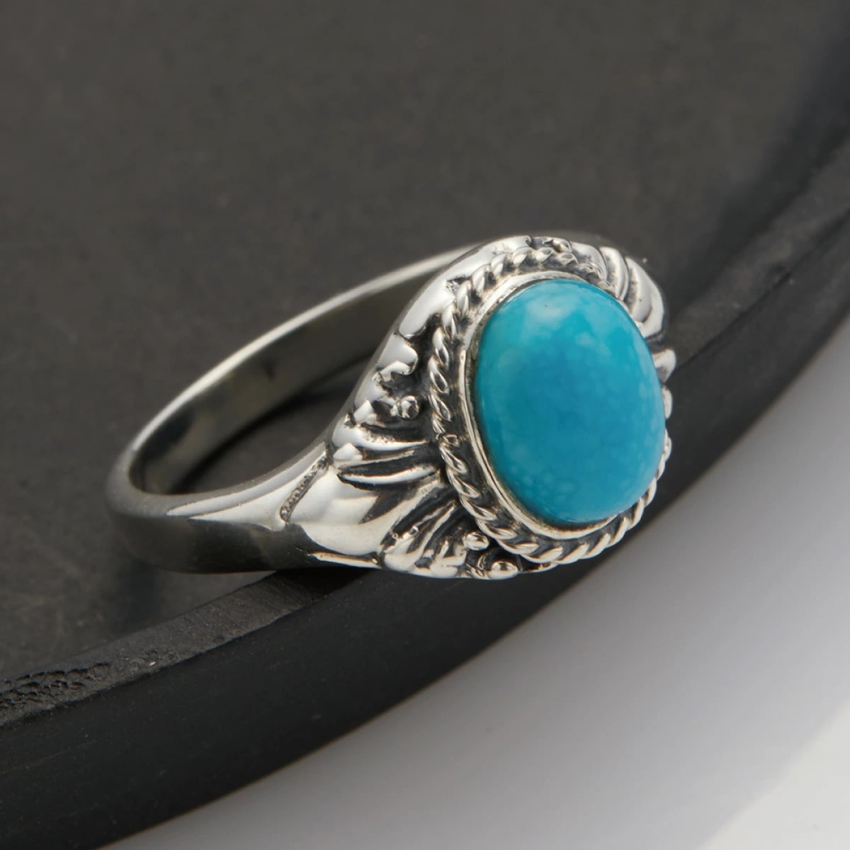 リング レディース メンズ シルバー925 ターコイズ トルコ石 エスニック風 一石 大ぶり