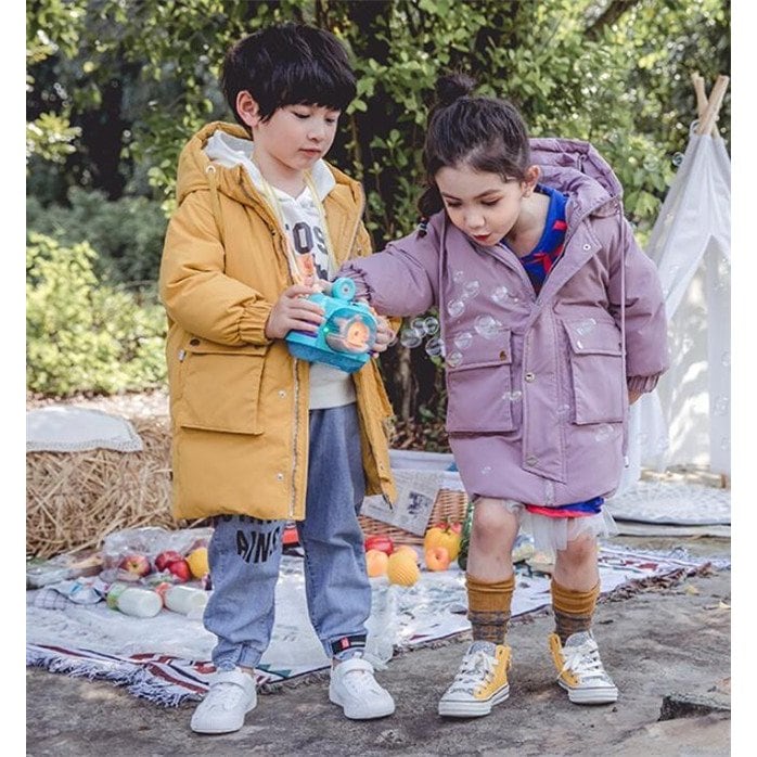 ダウンジャケットフード付き女の子男の子ダウンコートキッズロングコート子ども用ジュニア