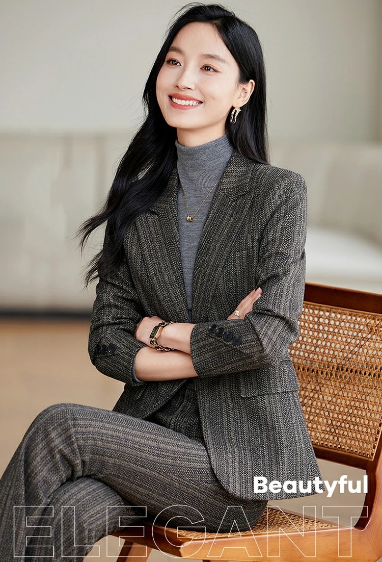 秋冬　レディース　ビジネススーツ　コート　パンツスーツ　通勤　オフィス　トップス　制服　事務服　洗える　細身　就活　面接　大きいサイズ　2点セット　　長袖