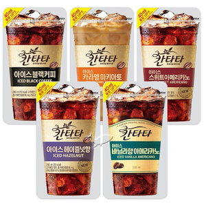 [230mlX10個] 韓国 カンタータ アイス ポーチ コーヒー 5種
