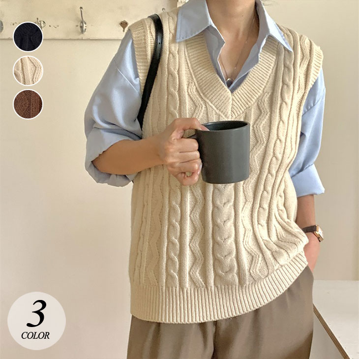 【2025新作 急速出荷】Vネック ニット ベスト レディース 秋 冬 トップス 重ね着 レイヤード アウター セーターベスト ニットベスト ノースリーブ 高見え 通勤 通学 ニットアウター 韓国ファ