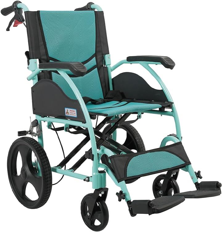 介助用車椅子 介助式車いす 簡易 軽量車椅子 折りたたみ車椅子 背折れタイプ 車イス アルミ製 自用と介助ブレーキ付け 折りたたみ軽量コンパクト 組立不要 持ち運び便利(グリーン) 19,092円