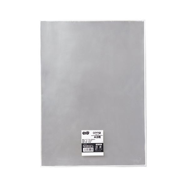(まとめ) TANOSEE OPP袋 フラット A3用 310×430mm 1パック（100枚） (×10セット)