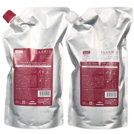 プラーミア エンリッチド シャンプー 1000ML + トリートメント M 1000G 詰め替え セット