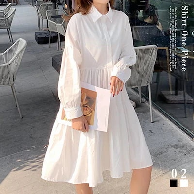 シャツワンピース レディース ワイドフリル30%までに制限