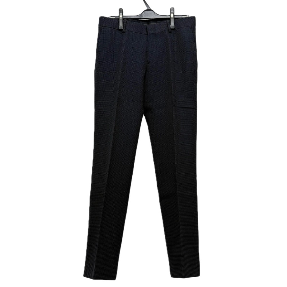 パンツ 342605 アパレル ボトムス チェック柄 ストレート スラックス コットン ブラック