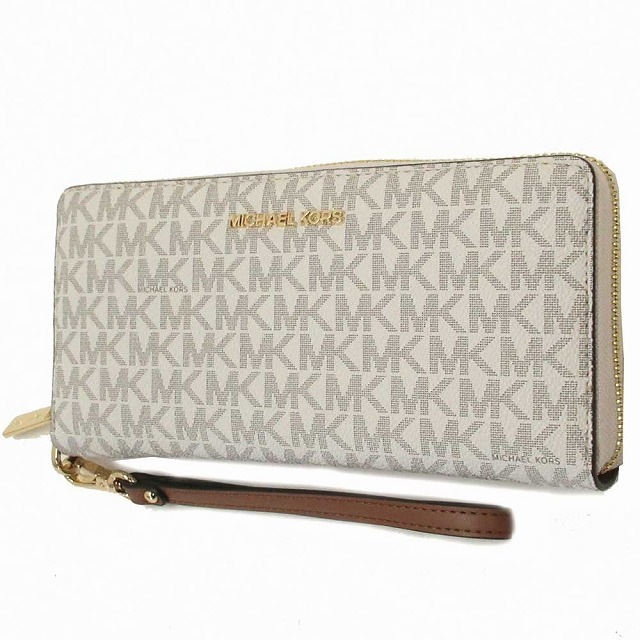 MICHAEL KORS マイケルコース アウトレット シグネチャー ジェットセット トラベル コンチネンタル 長財布 35F8GTVT3BVANILLA