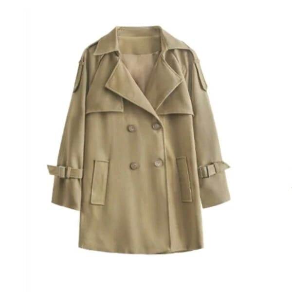 トレンチコート 秋冬新作 レトロ ミドル丈ウインド ブレーカージャケット