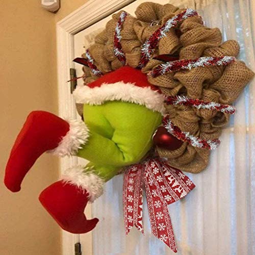 人気新作 サイズS/M/L クリスマス 面白い サンタクロースに変装 クリスマス飾り 脚の姿調節可能 黄麻布 吊り紐 ちょう結び 2つの大きなクリスマスボール付き 雰囲気満点 花輪 クリスマスツリー/ 4,348円