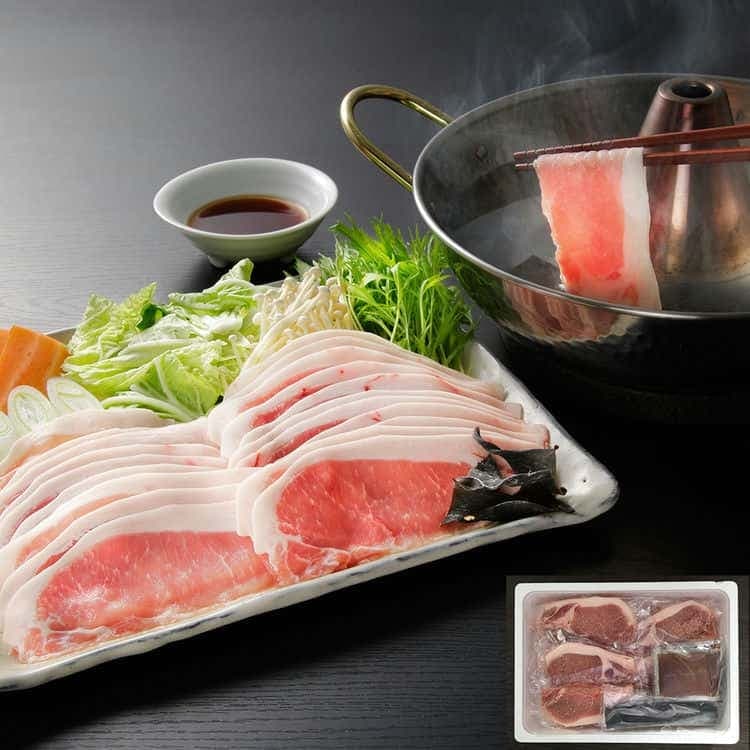 北海道真狩産 ハーブ豚のロースしゃぶ Cセット (100g14) 離島は配送不可 80328 お歳暮 お中元 お土産 ご進物 ギフト 贈り物に最適