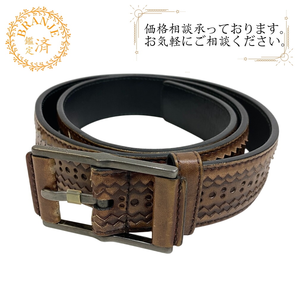 レザー ベルト ブラウン メンズ