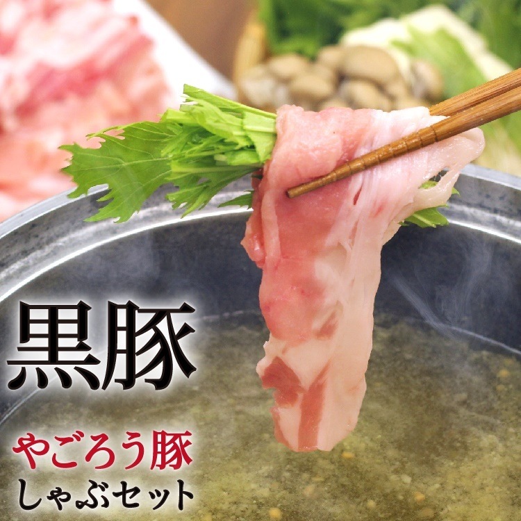 鹿児島黒豚やごろう豚しゃぶセット詰合せ 500g