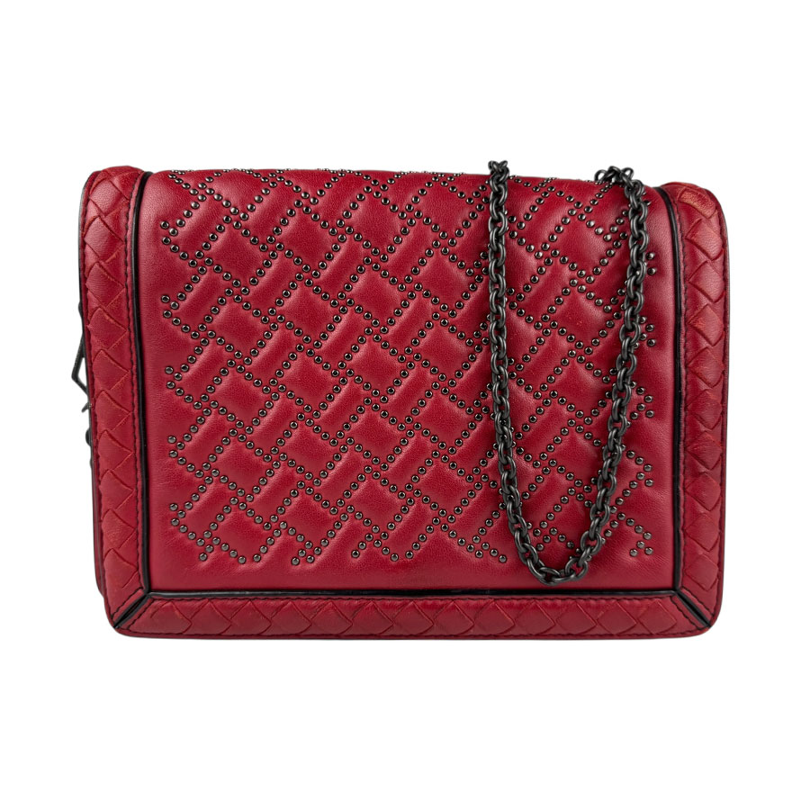 ボッテガヴェネタ BOTTEGAVENETA ショルダーバッグ レザー レッド レディース z5869