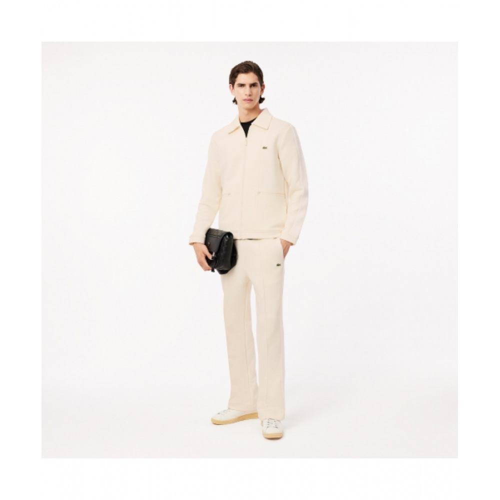 LACOSTE メンズダブルフェイストラックパンツ [アイボリー]