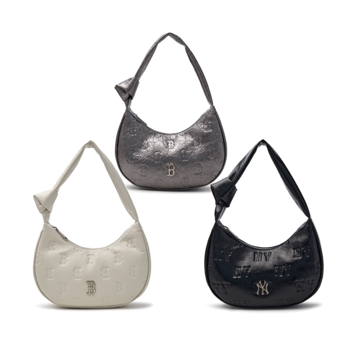 Classic Monogram Crack Embo Hobobag (3ABQMV25NN,3ABQMV15N)