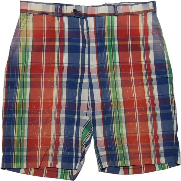 ショートパンツ マドラスチェック ショーツ ペンキ オレンジ PR3-163