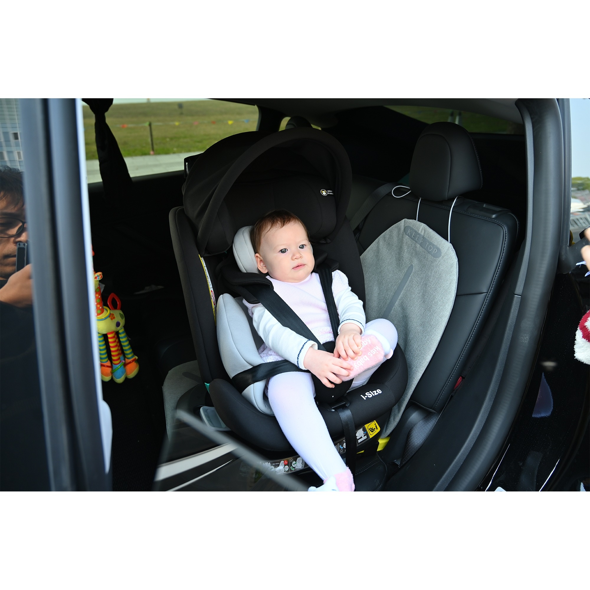 【トップテザー】チャイルドシート 新生児 ISOFIX 0歳12歳 360度回転式 40150cm ジュニアシート 調節可能 洗える キャノピー付き ベビーシート ドリンクホルダー付き 出産祝い